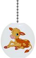 Calf Baby Animal Solid Ceramic Fan Pull 
