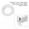 Uxcell Edge Trim Seal Extrusion White U Channel Protector Pvc Plastic W Iron Sheet Fits 3 64 -9 3ft 1m Length
