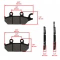 Caltric Front Right And Left Brake Pads Compatible With Can-am Commander Max 1000 1000r 2014 2015 2016 2017 2018 2019 2020