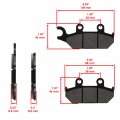 Caltric Front Right And Left Brake Pads Compatible With Can-am Commander Max 1000 1000r 2014 2015 2016 2017 2018 2019 2020