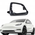 1pcs Left Side Rearview Mirror Cover Housing Holder Tray Door Wing Ring Frame Fit For Tesla Model Y 2020-2023