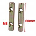 Uxcell 5pcs M8x60mm Dual Hole Zinc Plated Iron Slotted Drive Cross Dowel Barrel Nut