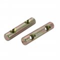 Uxcell 5pcs M8x60mm Dual Hole Zinc Plated Iron Slotted Drive Cross Dowel Barrel Nut