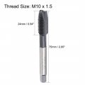 Uxcell M10 X 1 5 Spiral Point Threading Tap H2 Tolerance High Speed Steel Ticn Coated Round Shank With Square End Metric Screw