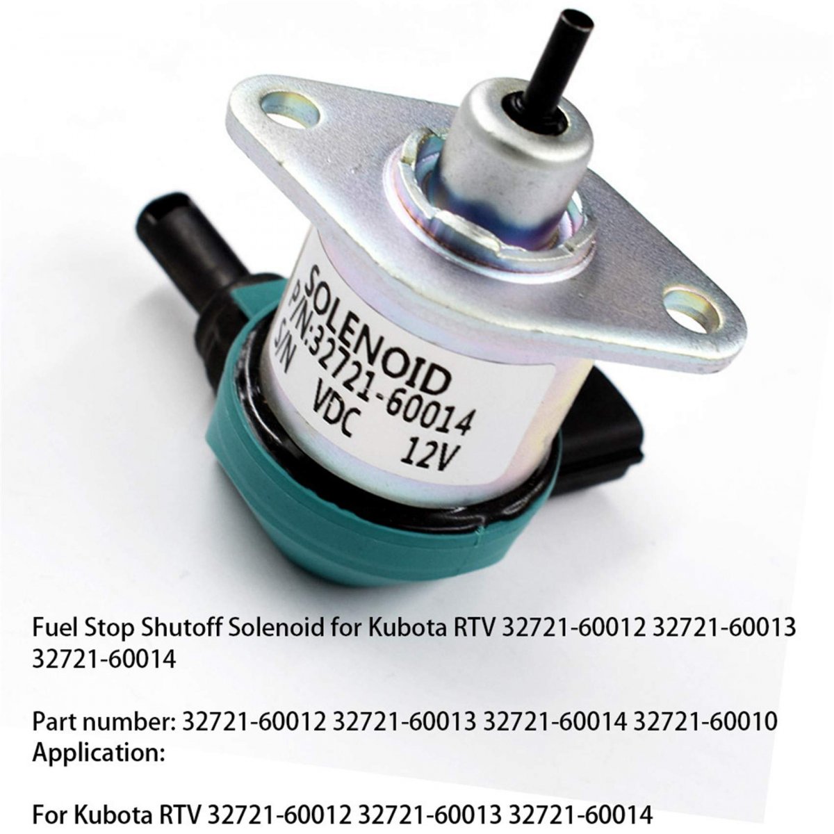 Fuel Stop Solenoid Valve 32721-60014 For Kubota Rtv1100cr Rtv1100cw Rtv-x1100 Rtv-x1120 Rtv1140 B2710 B2910 B3030 B7510