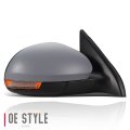 Vw1321140 Factory Style Passenger Right Side Mirror Manual Folding Power Adjust Heated Glass Turn Signal Memory Compatible With