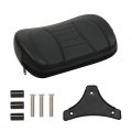 Wflnhb Passenger Backrest Pad Black Stitching Replacement For Touring Road King Ultra Cvo Glide Models 1996-up