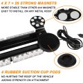 38 5 In Led Strobe Light Bar Amber Emergency Warning Flash With Magnetic Base For Tow Trucks Pickup And Construction Vehicles