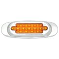 6 5 In 16 Led Oval Trailer Side Marker Light Amber Lens Waterproof Clearance Running And Turn Signal Lamp For Trucks Rvs