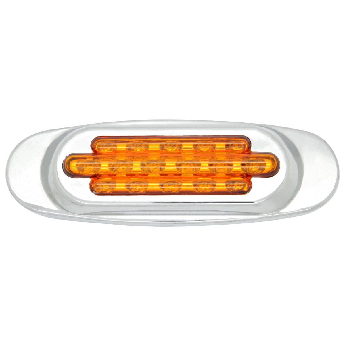 6 5 In 16 Led Oval Trailer Side Marker Light Amber Lens Waterproof Clearance Running And Turn Signal Lamp For Trucks Rvs