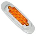6 5 In 16 Led Oval Trailer Side Marker Light Amber Lens Waterproof Clearance Running And Turn Signal Lamp For Trucks Rvs