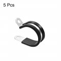 Uxcell 1-3 16 30mm Cable Clamp 304 Stainless Steel Rubber Cushioned Insulated R Shape Metal 5pcs
