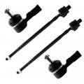 4pcs Front Suspension Kit Inner Tie Rod End Outer Fit 1993-1995 For Dodge Colt Eagle Summit 1993-2002 Mitsubishi Mirage 
