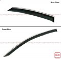 Premium Chrome Trim Smoke Tinted Window Visor Rain Guard W Clips Compatible For 2022-2024 Lexus Nx250 Nx350 Nx350h Nx450h