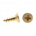 Prime-line Wood Screws Flat Head Phillips Drive 8 X 1 2 In Solid Brass 25 Pack