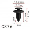Autobahn88 Rocker Molding Clip Compatible With Toyota Suzuki Oem 90467-06133-co Pack Of 20
