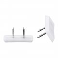 Furniture Feet Nail Plastic Glide Nails Square Chair Table Leg Protector Pads 31mm X 12mm White 40pcs 
