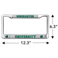 Binghamton University School Logo Full Size Standard License Plate Metal Frame