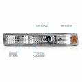 Amerilite Parking Signal Lights Euro Amber For Chevy S10 Blazer Passenger And Driver Side