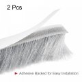 Uxcell Weather Stripping Brush 26ft L X 0 35 W 9 H Self-adhesive Seal Weatherstrip Sweep Gray For Door Window 2pcs Total 52ft