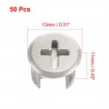 Uxcell 50 Pcs Furniture Cam Lock Nut Connectors Fittings 13x11mm For Cabinet Drawer Wardrobe Panel Connecting