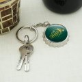 North Dakota State University Keychain Chrome Plated Metal Pop Cap Bottle Opener