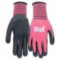 Mud Grip Women S Nylon Seamless Knit Shell Water Resistant Dotted Nitrile Palm Gardening Gloves Excellent High-dexterity 