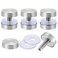 4 Pcs Sign Standoff Screws 0 8x0 8 In Stainless Steel Nail Advertising Glass For Acrylic Frame Board Connect And Fix Brushed 