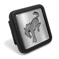 Ford Bronco Trailer Tow Hitch Receiver Cover Gray On Silver Rubber 2 In Plug For Class 3 And 4 Official Licensed Product 