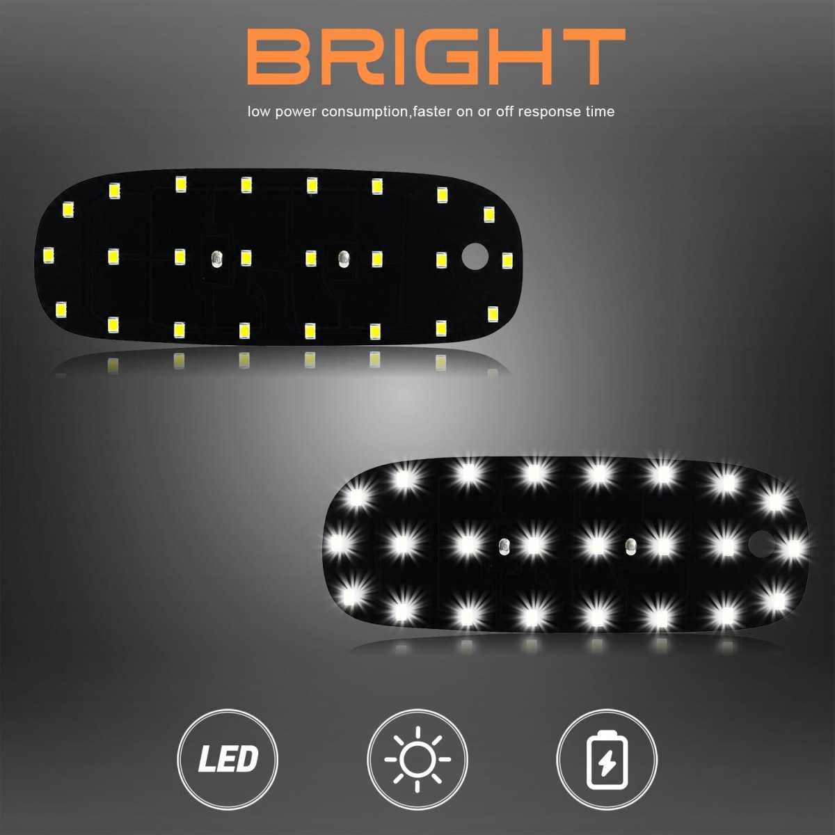 Hercoo Led Interior Dome Light Panel Roof Map Lighting Upgraded Accessory For Dodge Ram 1500 2500 3500 Dakota Durango Commander