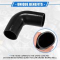Vekauto 90 Degree Elbow Coupler Silicone Hose 63mm 2 48 Id 125mm Length Intercooler Tube Universal For Car Engine Durable Black