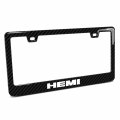 Ipick Image For Hemi Logo Black Real 3k Carbon Fiber Finish Abs Plastic License Plate Frame