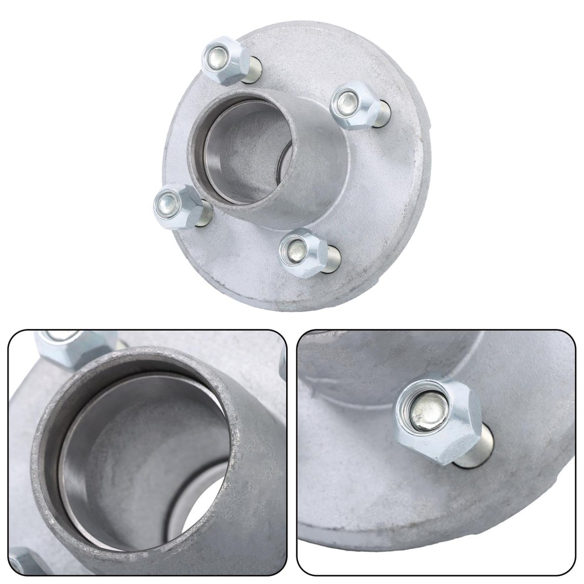 4 On In Galvanized Trailer Hub Bearing Kit For 2000 Lbs Or 1 16 Spindle Includes Bearings Races Grease Seals And Dust Cap