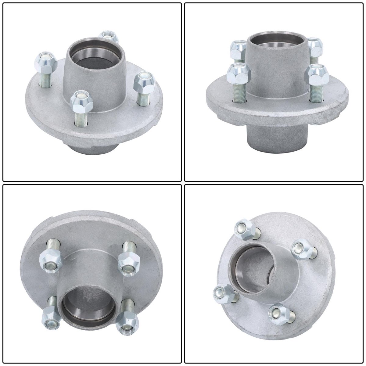 4 On In Galvanized Trailer Hub Bearing Kit For 2000 Lbs Or 1 16 Spindle Includes Bearings Races Grease Seals And Dust Cap