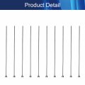 Hegebeck Round Tip Straight Ejector Pin 150mm Total Length Steel Punch 6mm Head Dia 4mm Flat Thickness 2mm Shank 65mn Sliver