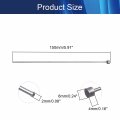 Hegebeck Round Tip Straight Ejector Pin 150mm Total Length Steel Punch 6mm Head Dia 4mm Flat Thickness 2mm Shank 65mn Sliver