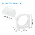 Uxcell 12pcs Ppr Water Pipe Clamps Plastic U Shaped Clips With Fixing Clip Fit For 50mm 1 97 Od Pipes And Tubing Hoses Support