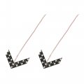 2pcs 14-surface Mount Device Led Arrow Shape Panel Side Mirror Turn Signal Flash Lights Accessories For Car Rear View Parking 