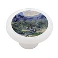 Olive Trees By Van Gogh Decorative High Gloss Ceramic Drawer Knob 