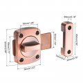 Uxcell Rotate Bolt Latch Zinc Alloy Security Door Lock Gate Latches For Cabinet Furniture Bathroom Window 2 6x2 Red Bronze 1pcs