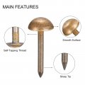 Uxcell Upholstery Tacks 20pcs 1 2 Inch Brass Furniture Nails Decorative Thumb Tack Push Pins For Diy Bronze