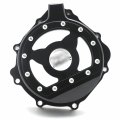 Httmt- Black Cnc See Through Clear Engine Stator Cover Compatible With Suzuk 01-03 Gsxr 600 750 01-02 1000 P N Mt313-009a-bk