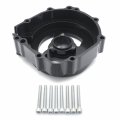 Httmt- Black Cnc See Through Clear Engine Stator Cover Compatible With Suzuk 01-03 Gsxr 600 750 01-02 1000 P N Mt313-009a-bk
