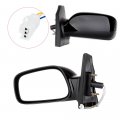 Ocpty Black Left Side Mirror Fit For 2003-2008 Toyota Corolla Smooth Glass Non-folding Non-heated