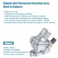 X Autohaux Engine Coolant Thermostat Housing Assembly For Volvo S60 2003-2005 34794 15349 Plastic Metal Silver Tone