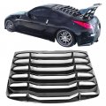 Ikon Motorsports Rear Window Louver For 2003-2008 Nissan 350z Coupe Style Gloss Black Abs Plastic Sun Shade Cover Vent