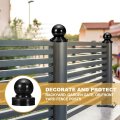 Metal Ball Post Cap 1 3 X Inch Round Fence With Top Decorative Iron Pipe Caps For Square Posts Handrail Guardrail Deck Railing