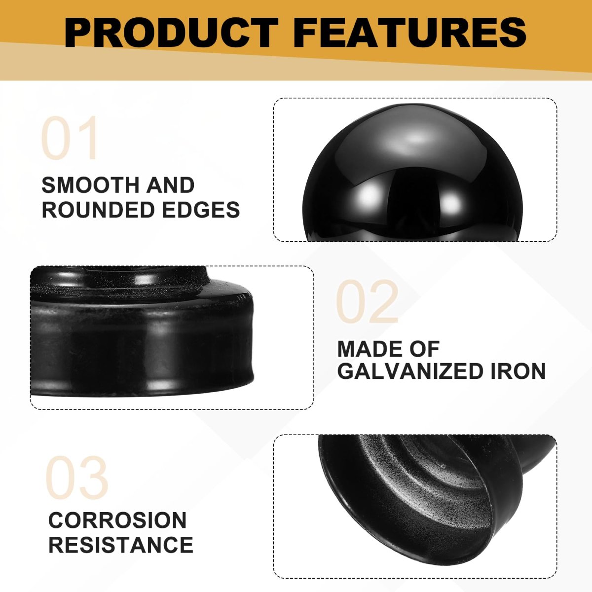 Metal Ball Post Cap 1 3 X Inch Round Fence With Top Decorative Iron Pipe Caps For Square Posts Handrail Guardrail Deck Railing