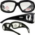 Outfitter Photochromic Light Adjusting Lenses- Motorcycle Sunglasses Free Rubber Ear Locks 