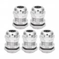 Uxcell Cable Gland M16 Metal Waterproof Glands Joints Adjustable Connector For 4-8mm Dia Wire Range Pack Of 5